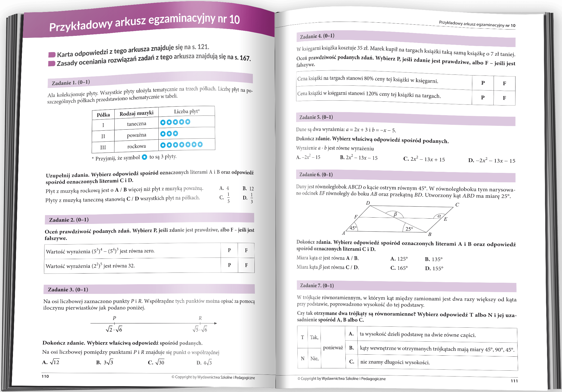 Sprawdzian Całoroczny Z Matematyki 1 Liceum Wsip